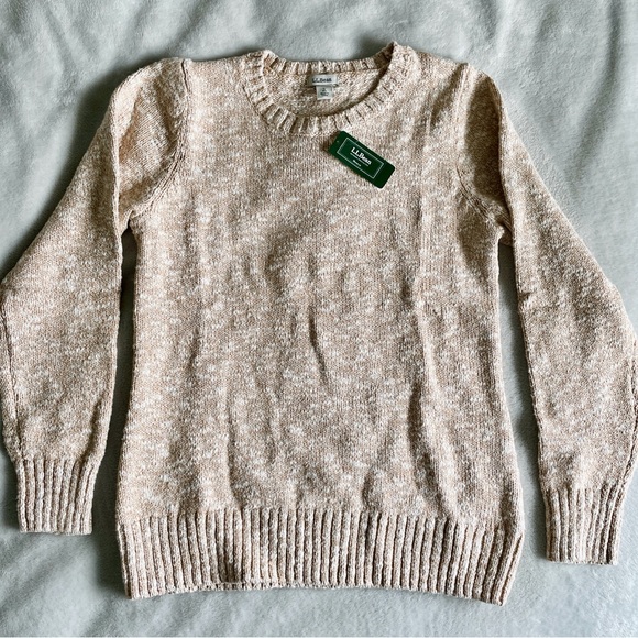 NWT L.L.Bean Women's Cotton Ragg Sweater - Picture 1 of 5